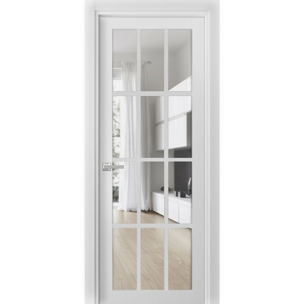 Sartodoors French Interior Door, 42" x 96", White FELICIA3355ID-BEM-4296 - main